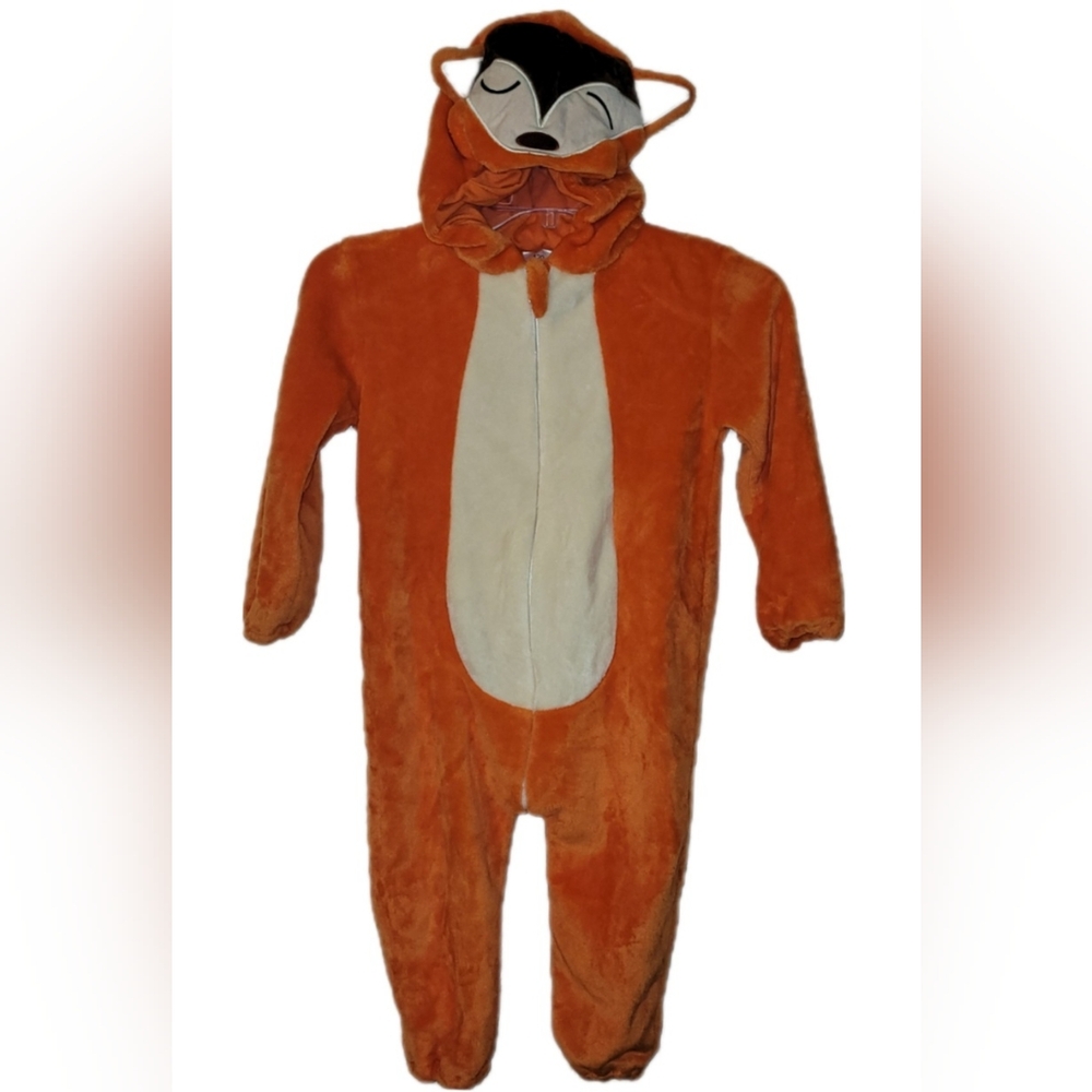 Michley Fox Plush Toddler Size 120 (30-36 Months) Lined Hooded Pretend Play Suit